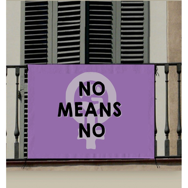 Pancartas balconeras "NO MEANS NO